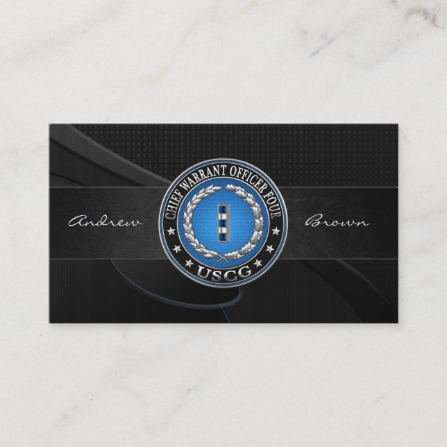 [154] CG: Chief Warrant Officer 4 (CWO4) Business Card (Front)