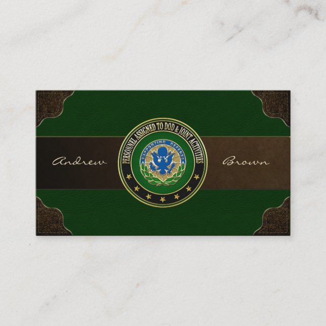 [154] DOD & Joint Activities DUI Special Edition Business Card (Front)