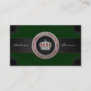 [154] Prince-Princess King-Queen Crown [Silver] Business Card