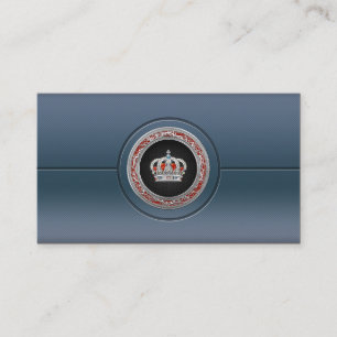 [154] Prince-Princess King-Queen Crown [Silver] Business Card