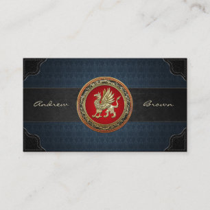 [154] Sacred Gold Griffin Business Card