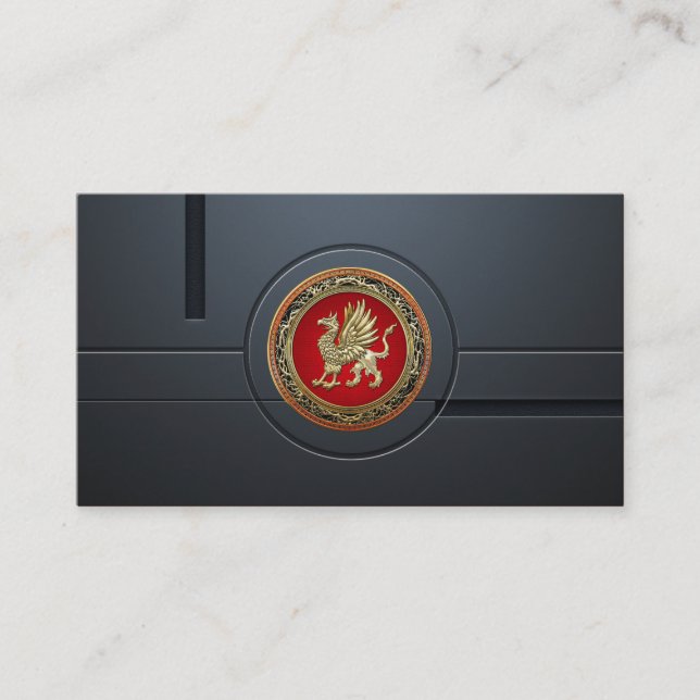 [154] Sacred Gold Griffin Business Card (Front)