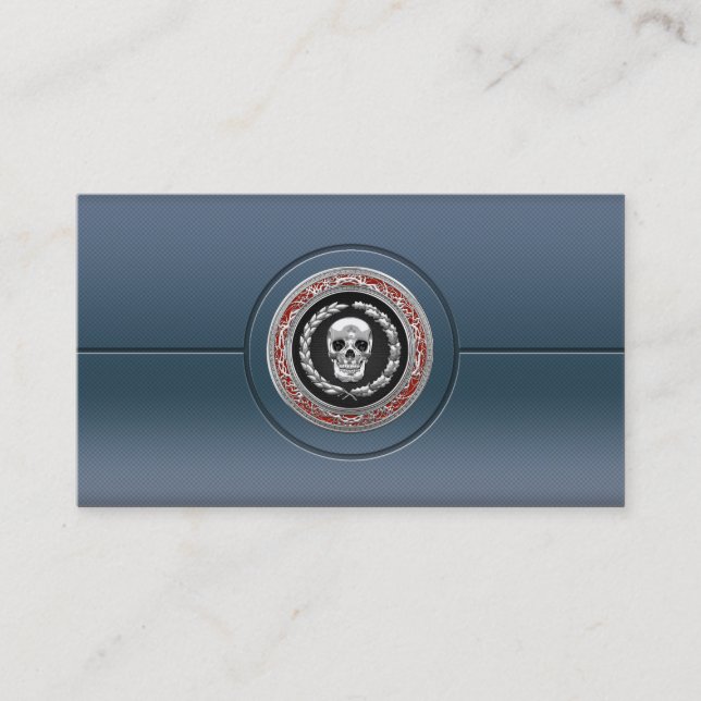 [154] Silver Skull Business Card (Front)