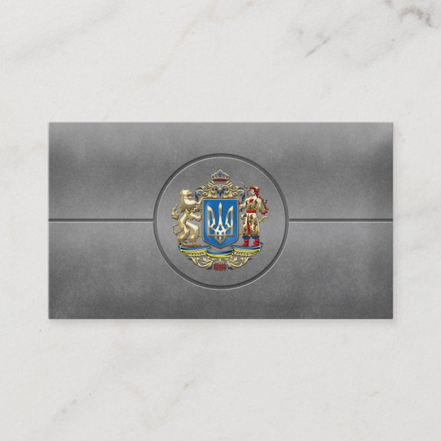 [154] Ukraine: Proposed Greater Coat of Arms Business Card (Front)