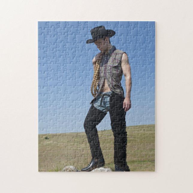 15605-RA Cowboy Jigsaw Puzzle (Vertical)