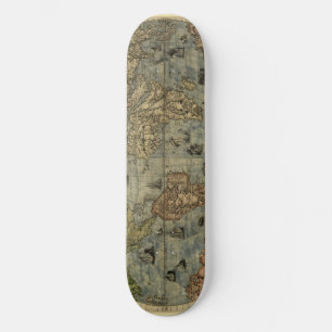 1565 Ferando Berteli (Fernando Bertelli) World Map Skateboard