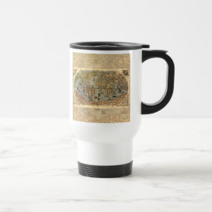 1565 Forlani Antique World Map Vintage Cartography Travel Mug