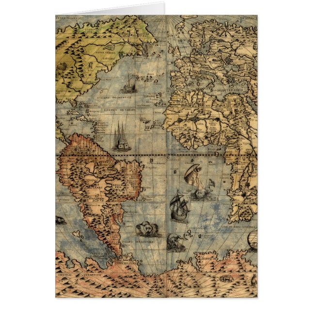 1565 Forlani AntiquevWorld Map Renaissance  (Front)