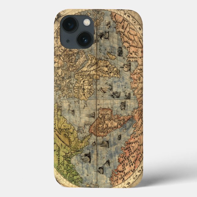 1565 Forlani AntiquevWorld Map Renaissance  Case-Mate iPhone Case (Back)