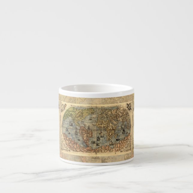 1565 Forlani AntiquevWorld Map Renaissance  Espresso Cup (Front)