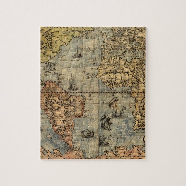 1565 Forlani AntiquevWorld Map Renaissance  Jigsaw Puzzle (Vertical)