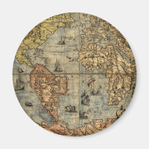 1565 Forlani AntiquevWorld Map Renaissance Magnet
