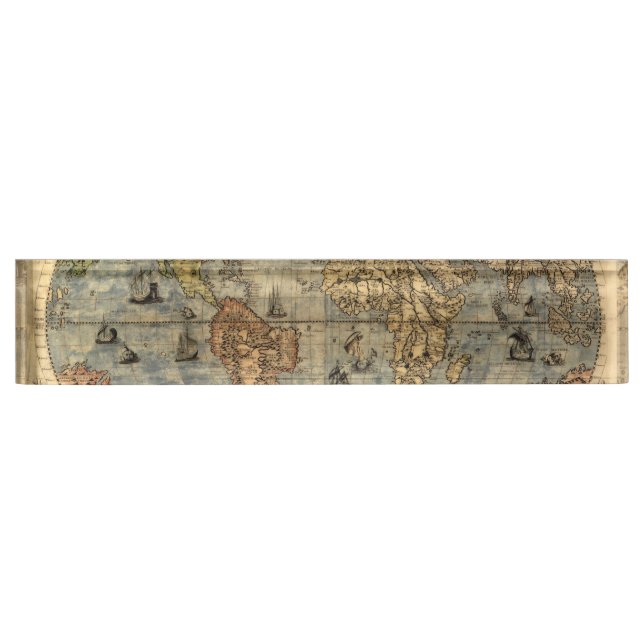 1565 Forlani AntiquevWorld Map Renaissance  Nameplate (Front)