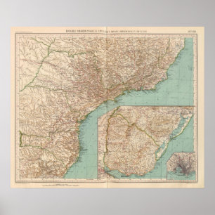 15758 Southern Brazil, Uruguay Poster