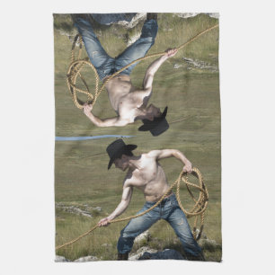 15807-RA Cowboy Tea Towel
