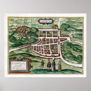 1580 Edinburgh Map Poster