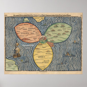 1581 World Map Poster