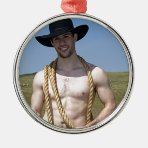 15867-RA Cowboy Metal Tree Decoration