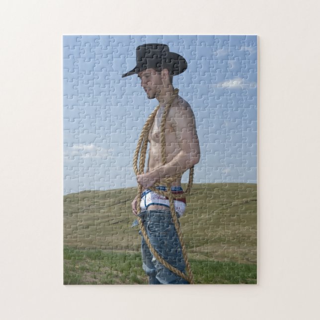 15876-RA Sexy Cowboy Jigsaw Puzzle (Vertical)