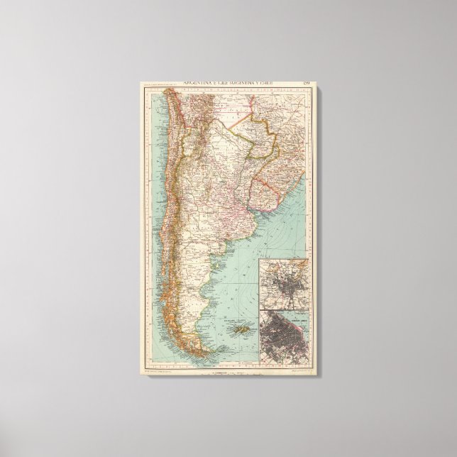 159 Argentina and Chile Canvas Print (Front)