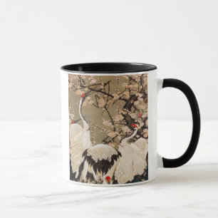 15. 梅花群鶴図, 若冲 Plum Blossoms & Cranes, Jakuchū Mug