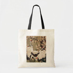 15. 梅花群鶴図, 若冲 Plum Blossoms & Cranes Tote Bag