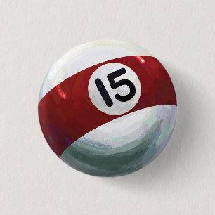 15 Ball 3 Cm Round Badge