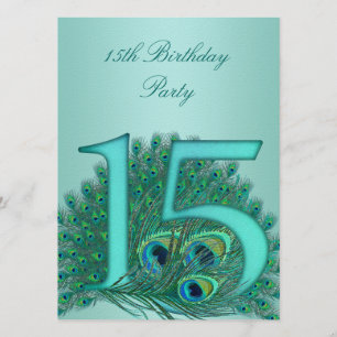 15 birthday peacock template age number