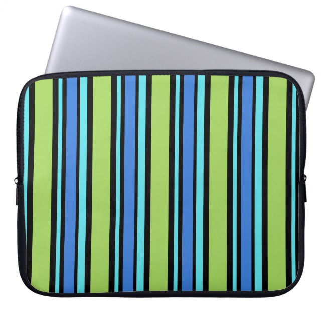 15-inch Laptop Sleeve: Deckchair Stripe Pattern Laptop Sleeve (Front)