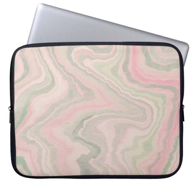 15-Inch Laptop Sleeve – Floral & Gradient Grain  (Front)