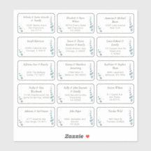 15 Individual Wedding Guest Name Address Sticker