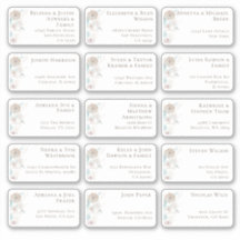 15 Individual Wedding Guest Name Address Sticker