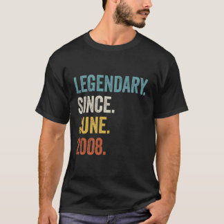 15 Legendary Since June 2008 15Th T-Shirt