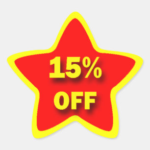 15% OFF Star Stickers