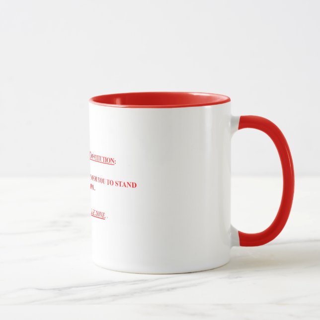 15 oz. Coffee Mug w/ USUPERS OF THE CONSTITUTION: (Right)
