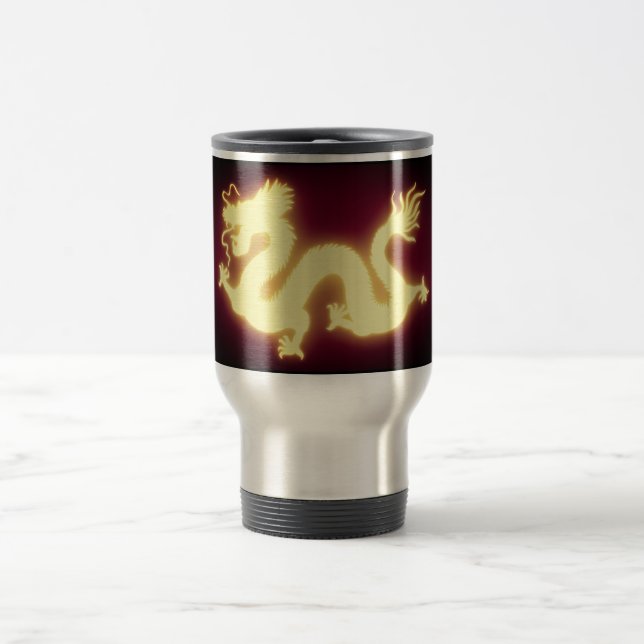 15 oz Travel/Commuter Mug CHINESE DRAGON (Center)