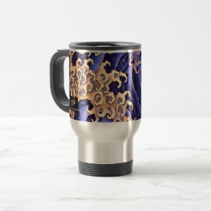 15 oz Travel/Commuter Mug JAPANESE WAVE PATTERN
