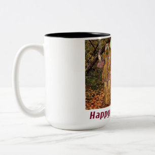 15 oz two tone mug. Happy Birthday. hippie/quokk Two-Tone Coffee Mug