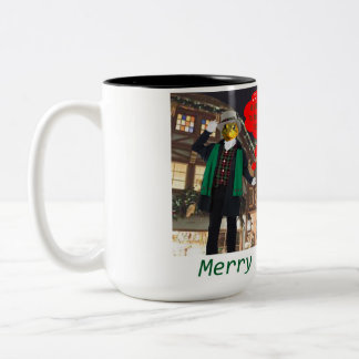 15 oz two tone mug.  Merry Christmas.  bullfrog/ca Two-Tone Coffee Mug