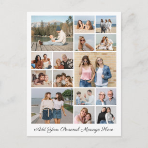 15 Photo Collage Add Your Own Greeting Postcard