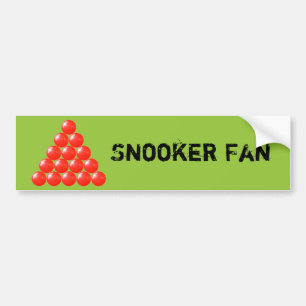 15 Red Snooker Balls Triangle Bumper Sticker
