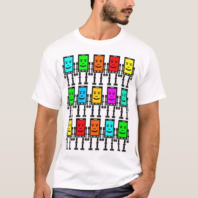 15 Robo Phones T-Shirt (Front)