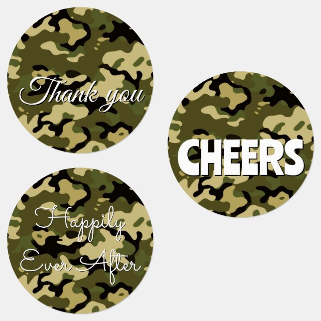 15-set Camouflage Green, Brown, Tan & Black (Group)