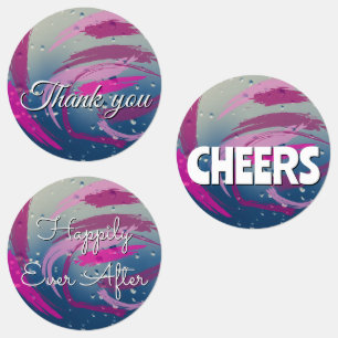15-set Fuchsia & Soft Pink Brushstrokes