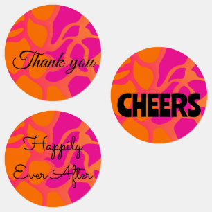 15-set Orange and Hot Pink Gradient Assorted