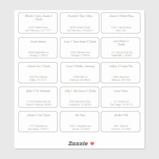 15 Simple Individual Wedding Guest Name Address