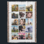15 Square Photo Collage Keepsake White Throw Blanket<br><div class="desc">15 square photo layout photo collage throw blanket perfect for your instagram photos, with white frames. Makes a lovely holiday gift or keepsake for a college bound child! More colors available in my store. ----------------------------template photos by---------------------------- https://unsplash.com/@thepootphotographer https://unsplash.com/@goodmood77 https://unsplash.com/@jenn_azraimages https://www.pexels.com/u/josh-willink-11499/ https://unsplash.com/@jairoalzate https://unsplash.com/@mindyop https://unsplash.com/@gcalebjones https://unsplash.com/@jimmymystic juan galafa unsplash (removed) https://pixabay.com/no/users/3194556-3194556/ https://unsplash.com/@jwwhitt...</div>