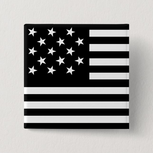 15 Star Us Flag 15 Cm Square Badge (Front)