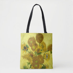 15 Sunflowers in a Vase by Vincent Van Gogh Tote Bag