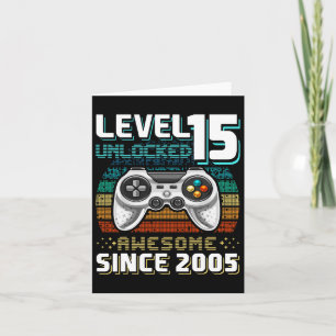 15 Unlocked Awesome 2005 Video Game 15th Birthday  Card